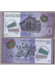 NICARAGUA 50 Cordobas 2014 (2015) Polymer Fds
